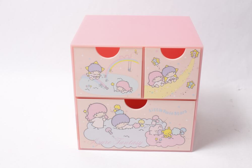 1976 Japan Sanrio Little Twin Stars Mini Chest of Drawers ~ 260921-WH 1180
